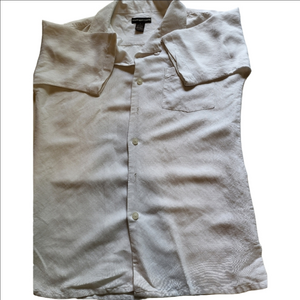 Men's White Giogio Berttynari Casual Button Down Shirt Size L